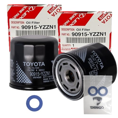 DIINGO Premium oil Drain Plug Washer with Replacement for Toyota oil Filter 90915-YZZN1 Same as 90915-YZZF2 (2PAIR)