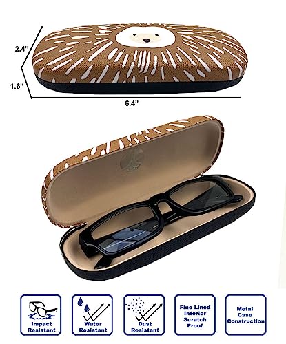 JAVOedge [3 PACK], Unicorn Pattern Medium Size Hard Eyeglass Storage Case Fits Most Glasses With Micro Cloth-Style B