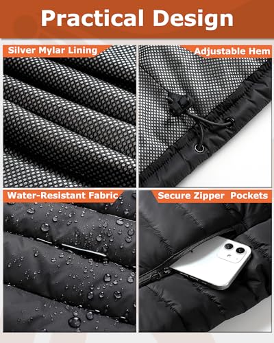 Venustas [Upgraded Battery Women's Heated Vest with Battery Pack, Up to 12HRS of Run-time, Warmer Quilted Vest for Outdoor
