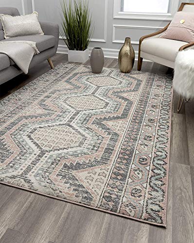 Rugs America Harper HRYA2 Vintage Transitional Area Rug (5'0"X7'0", Heath)