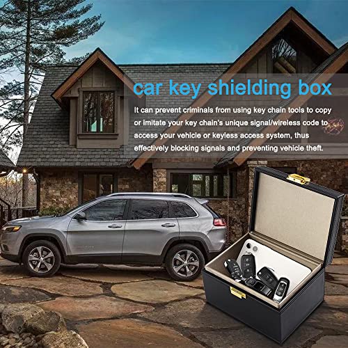 Faraday Box, [Frosted Version] Diyife Faraday Cage, Signal Blocking Box, Key Fob Protector, Car Key Signal Blocker Cage, Carbon Fiber Signal Blocker for Keyless Fob, Car Keys Phones