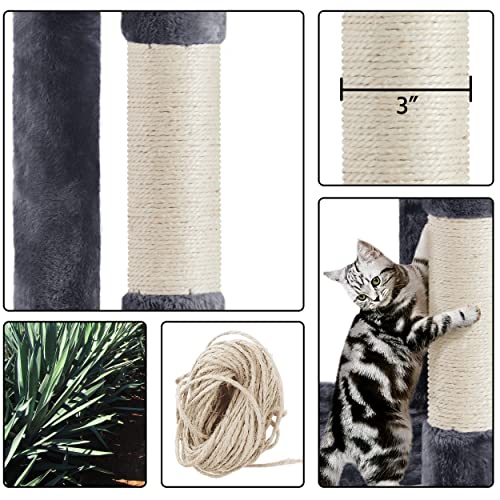Topeakmart 70 inches Cat Tree Tower with Scratching Post for Large Cats Activity Center Climber Tower Stand Furniture