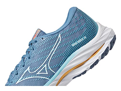 Mizuno Women's Wave Rider 26 | Neutral Running Shoe | Odyssey Grey/Quiksilver | US 8.5 Wide