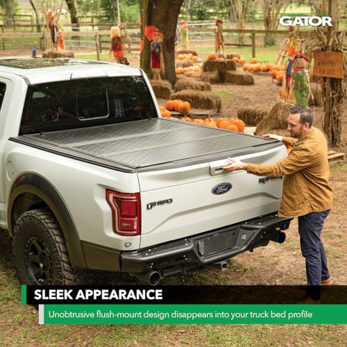 Gator FX Hard Quad-Fold Truck Bed Tonneau Cover | 8828409 | Fits 2007 - 2021 Toyota Tundra w/o track system, will not work with Trail Edition models 5' 7" Bed (66.7")