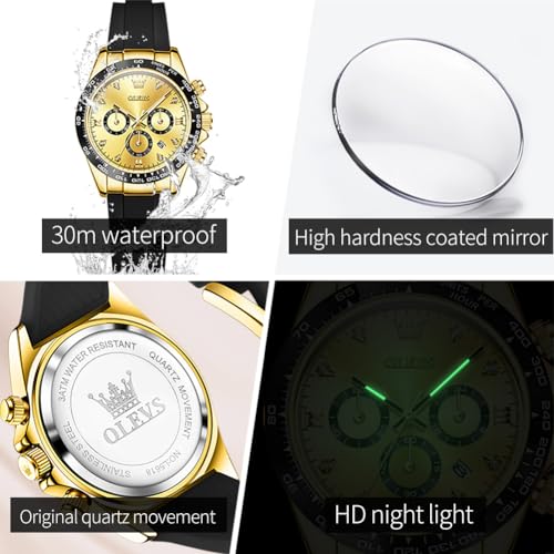 OLEVS Women Watch Fashion Rose Gold Diamond Analog Quartz Female Watches for Women Luxury Dress Ladies Stainless Steel Luminous Waterproof Date Wrist Watch Blue