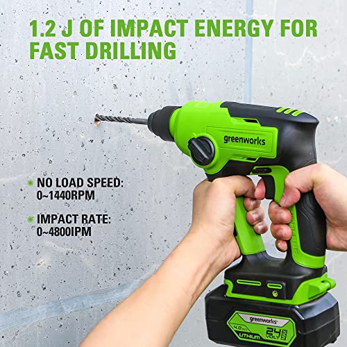 Greenworks 24V Brushless Drill / Driver, 2Ah USB Battery and Charger Included