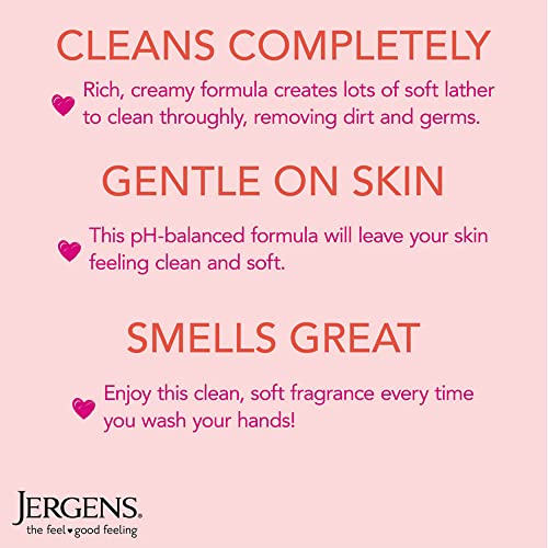 Jergens Extra Moisturizing Hand Soap, Liquid Hand Soap Dispenser with Jergens Cherry Almond Scent, Hand Wash For Dry Hands, 8.3 Ounces (Pack of 3)