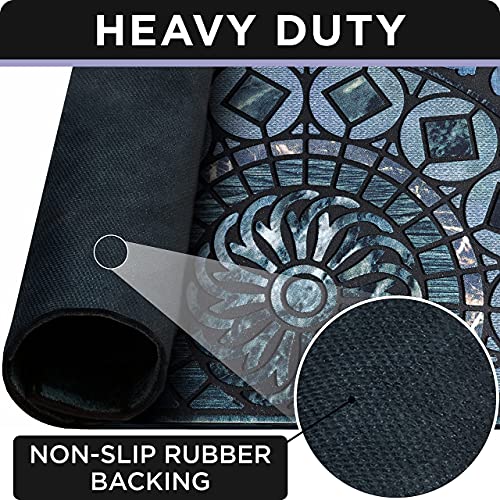 ubdyo Warm Stylish Front Door Mat - Low Pile Front Door Mat Outside Entrance - Muddy Dirt Trapping Welcome Matt Outdoor - Rubber Backing Anti Slip Indoor Doormat Entrance - Large 23" 'x 36"