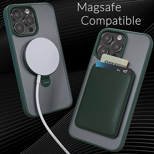 Crave Stand Case for iPhone 15 Pro Max Case, Compatible with MagSafe Shockproof Protection Kickstand Case for Apple iPhone 15 Pro Max (6.7") - Black