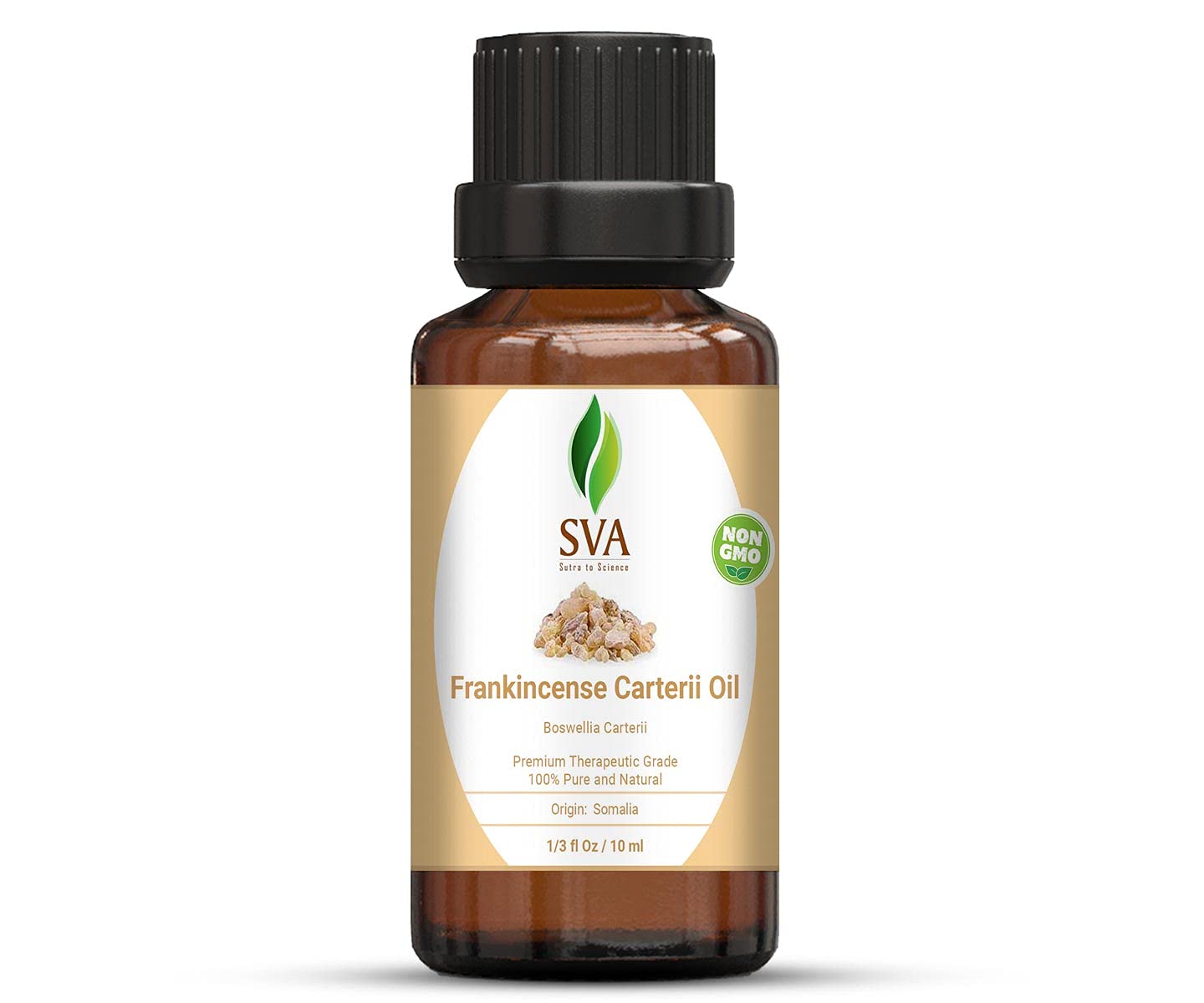 SVA Frankincense Essential Oil – 1/3 Fl Oz – 100% Natural Boswellia Carterii Oil - for Diffuser, Hair Care, Face, Skin Care, Aromatherapy, Scalp and Body Massage, Soap and Candle Making