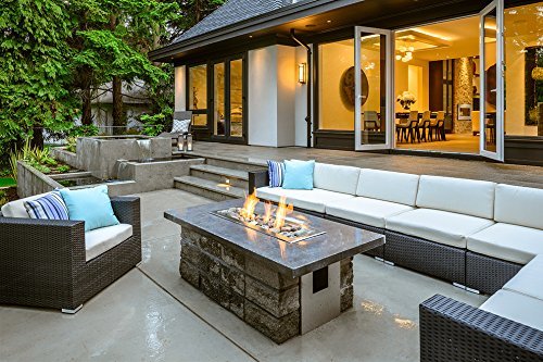 Stanbroil Stainless Steel Linear Trough Drop-in Fire Pit Pan and Burner 30 by 6-Inch