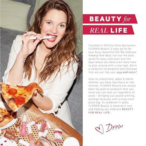 FLOWER BEAUTY By Drew Barrymore Forever Wear Winged Eyeliner - Long-Lasting + Smudge-Proof - Liquid Eyeliner + Winged Applicator (All-Nighter)