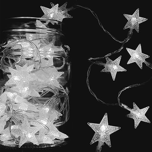 Star String Lights 100 LED Cool White Fairy Lights for Bedroom Party Wedding Xmas Holiday Light Decorations 49 Ft Waterproof Plug in for Indoor Outdoor 8 Modes Christmas Lights