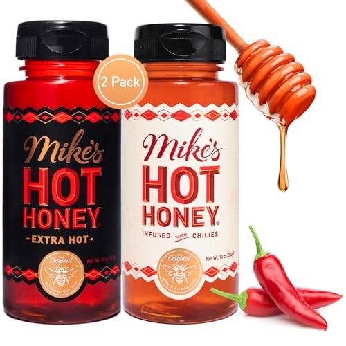 Mike's Hot Honey Combo Pack - Spicy, Gluten-Free Honey Infused with Chili Peppers (2 x 10oz)