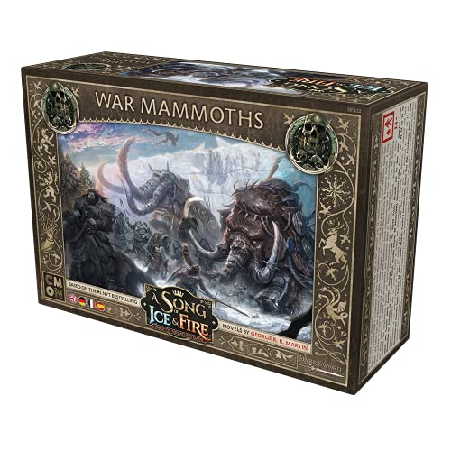 CMON A Song of Ice and Fire Tabletop Miniatures War Mammoths Unit Box (Multilingual Edition) - Strategy Game for Adults, Ages 14+, 2+ Players, 45-60 Minute Playtime, Made by CMON