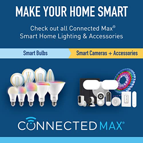Cree Lighting Connected Max Smart Led Bulb Par38 Outdoor Flood Tunable White + Color Changing, 2.4 Ghz, Works with Alexa and Google Home, No Hub Required, Bluetooth + WiFi, 1Pk