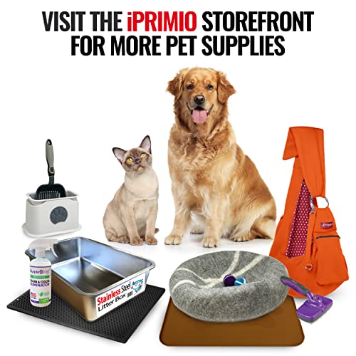 iPrimio Monster Cat Litter Scooper with 17 Inch Long Handle and Soft Grip - Sturdy Extra Large Deep Shovel Scoop - Cat Litter Scoop Great for Sore Hands - Kitty Litter Box Accessory