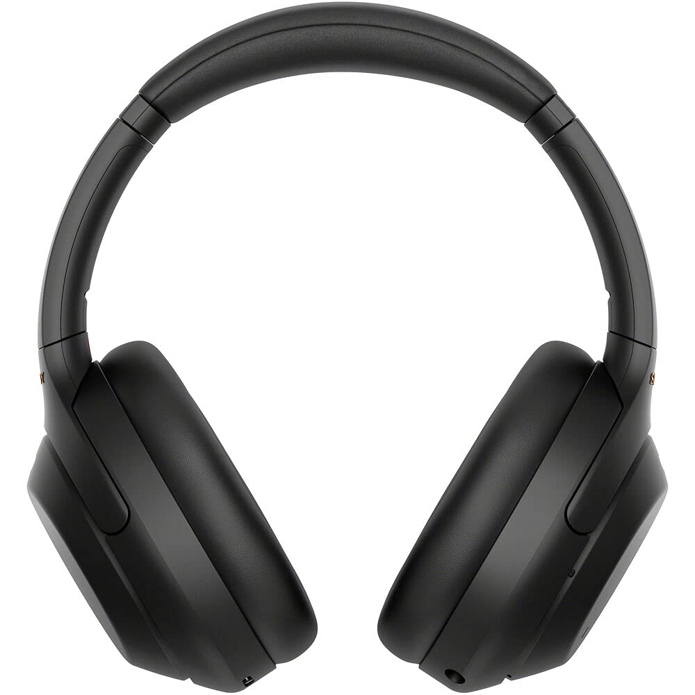 Sony WH-1000XM4 Wireless Noise-Canceling Over-Ear Headphones (Black) with Mic for Phone-Call and Voice Control (WH1000XM4/B) + Headphone Stand + USB Adapter