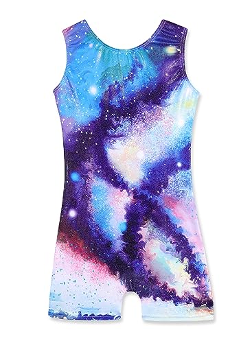 Leotards for Girls Gymnastics 4t 5t Toddler Kid Dance Outfit Sparkle Colorful Leopard Green Leopard Biketards (Green Leopard, 4-5 Years)