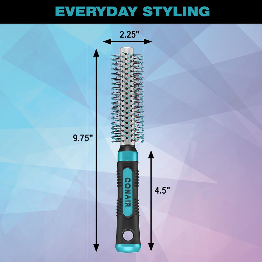 Conair Salon Results Metal Round Hairbrush - Round Brush for blow out - Hair brush blow dryer - Metal bristles