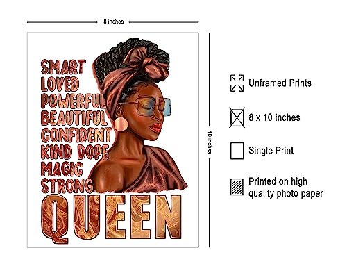 Poster Master Dictionary Art Poster - Breast Cancer Awareness Print - African American Art - Afro Girl Art - Gift for Him & Her - Floral Decor for Living Room or Girl's Room, 18x24 Unframed Wall Art