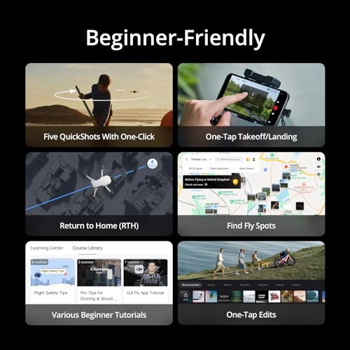 DJI Mini 4K, Drone with 4K UHD Camera for Adults, Under 249 g, 3-Axis Gimbal Stabilization, 10km Video Transmission, Auto Return, Wind Resistance, 1 Battery for 31-Min Max Flight Time, Intelligent Flight