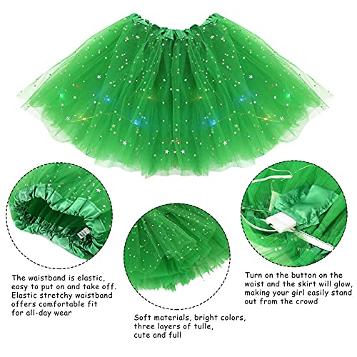 Girl Tutu Skirts, Magic Light Princess LED Dancing Skirt Tulle Ballet Black