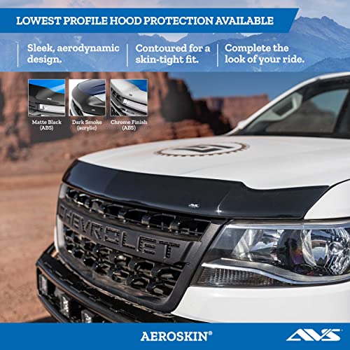 Auto Ventshade [AVS] Aeroskin Hood Protector | Fits 2010-2025 Toyota 4Runner | Low Profile Deflector/Bug Shield - 1 pc., Smoke | 322025