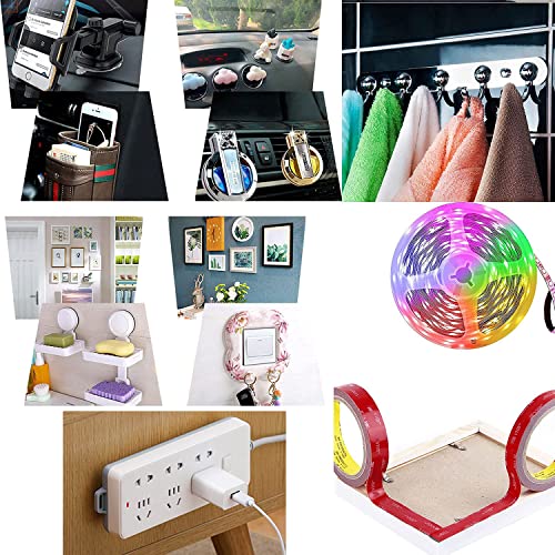 Double Sided Tape 0.39in x 16.5ft, Mounting Tape Heavy Duty, Removeable PE Foam Tape Strips, Strong Adhesive Tape Waterproof Free Damage for Paint Wall Picture Hanging Poster