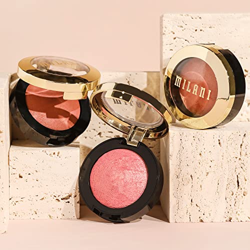 Milani Baked Blush - Luminoso (0.12 Ounce) Cruelty-Free Powder Blush - Shape, Contour & Highlight Face for a Shimmery or Matte Finish