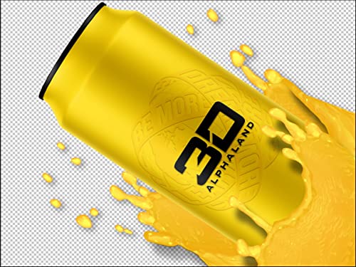 3D Energy Alphaland | Sugar Free Energy Drink | Pre Workout Energy | 200mg Caffeine with Taurine and L-Carnitine | 16 Fluid Ounce | 12 Pack | Yellow