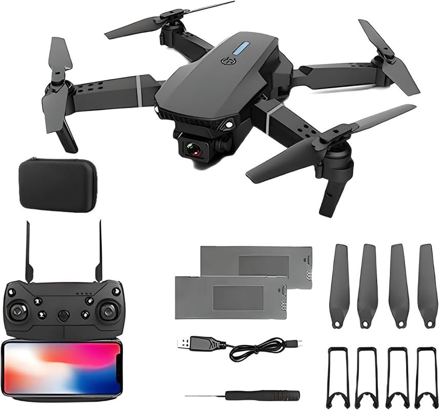 Drone with Camera, 2024 Newest Foldable Drone with App Control, FPV Live Video RC Quadcopter with 4K Camera for Adults Beginners Kids