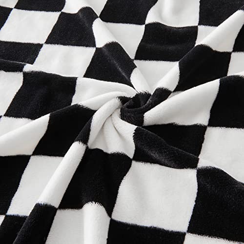 SOCHOW Checkered Flannel Throw Blanket, Soft Cozy Checkerboard Grid Pattern Fleece Blanket for Couch Bed Sofa, Sage Green 60 x 80 Inches
