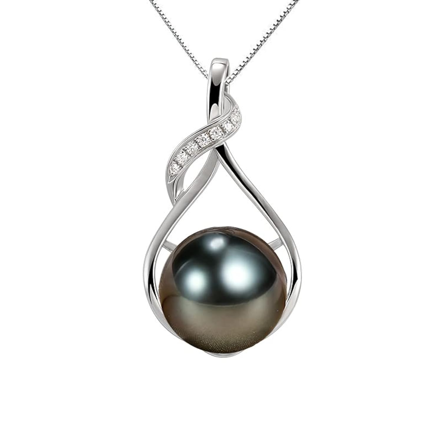 NONNYL Gifts for Women Wife-Tahitian-Black-Pearl-Necklace-Gift for Wife Wedding Birthday Anniversary Jewelry-Mom Girlfriend Her Mothers Day Gifts for Mom Women Valentines Day Christmas Day Gifts