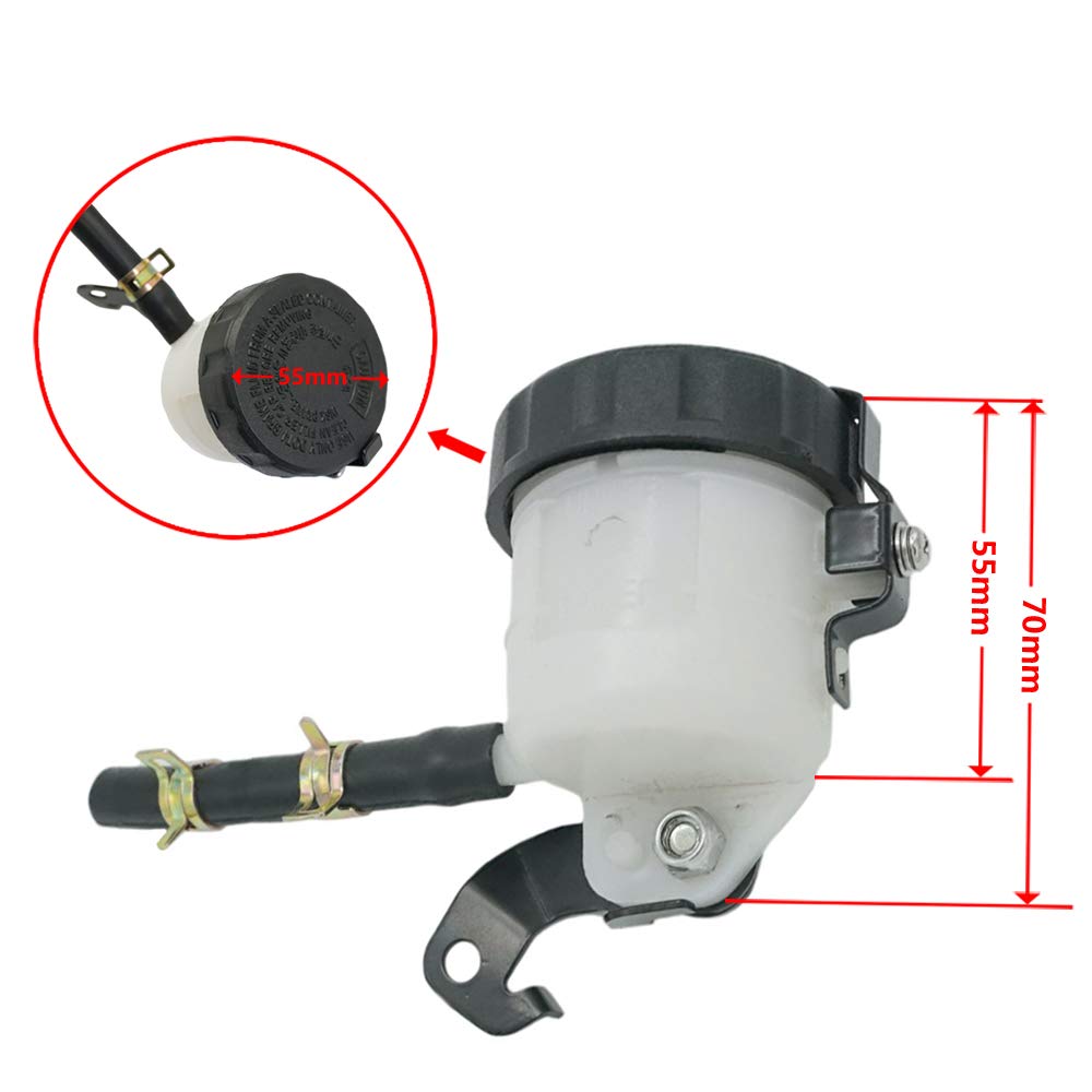 LE LEFOSSI Motorcycle Front Brake Master Cylinder Brake Pump Tank Oil Cup Fluid Bottle Reservoir w/Bracket Compatible with Kawasaki ZX6R ZX 636 Ninja636 ZX-6R 636 2009 2010 2011 2012