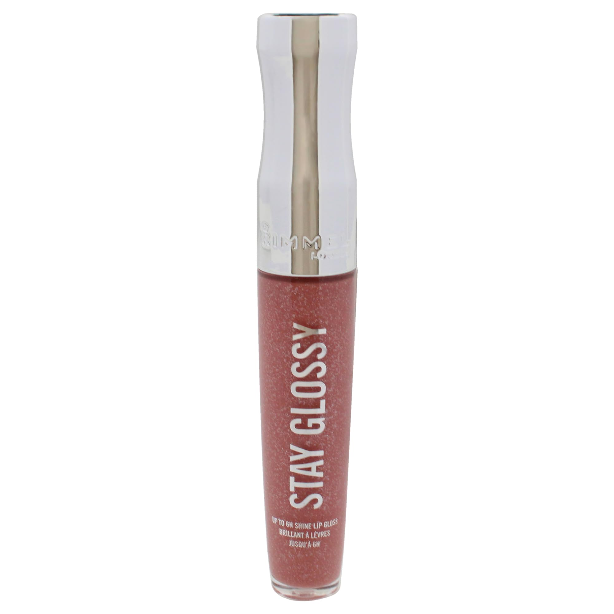 Rimmel Stay Glossy Lip Gloss - Non-Sticky and Lightweight Formula for Lip Color and Shine - 130 Blushing Belgraves, .18oz