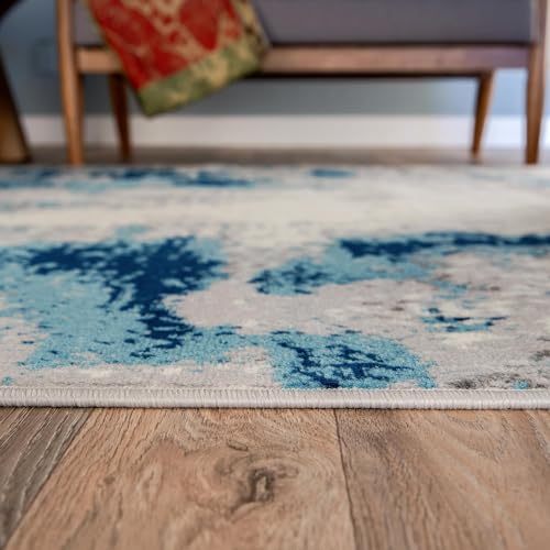 Rugshop Sky Collection Whimsical Abstract Area Rug 2' x 3' Blue