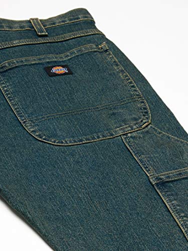 Dickies mens Flex Carpenter Denim Jeans, Stonewashed Indigo Blue, 36W x 34L US
