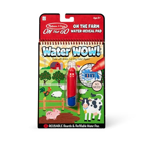 Melissa & Doug Water Wow! On The Farm - Stocking Stuffers, Children's Paint , Activity Books For Toddlers And Kids Ages 3+