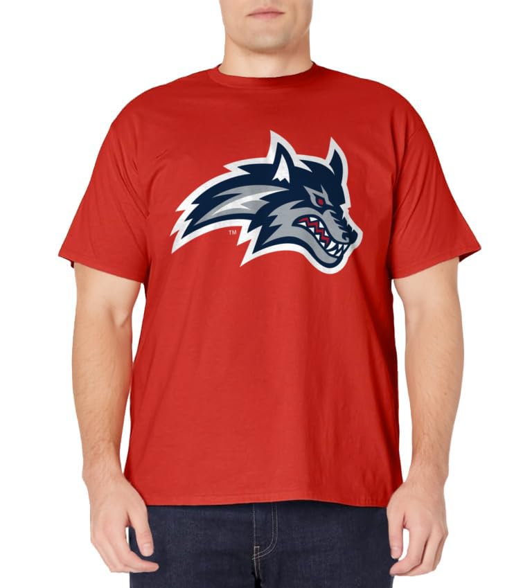 Stony Brook Seawolves Icon Red Officially Licensed T-Shirt