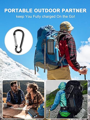 𝟮𝟬𝟮4 𝙐𝙥𝙜𝙧𝙖𝙙𝙚 Solar Power Bank -38800mAh Waterproof Portable Solar Phone Charger with LED Flashlight/Fast Charge USB C External Backup Battery Pack for All Cell Phones & Electronic Devices