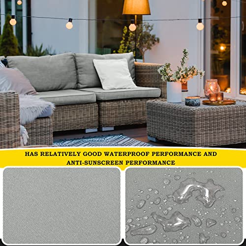 Amyhill 12 Pack Outdoor Patio Cushion Covers Waterproof Chair Cushion Covers Couch Cushion Covers Replacement with Zipper Furniture Cushion Slipcovers for Sofa Indoor, 22 x 24 Inch(Dark Gray)