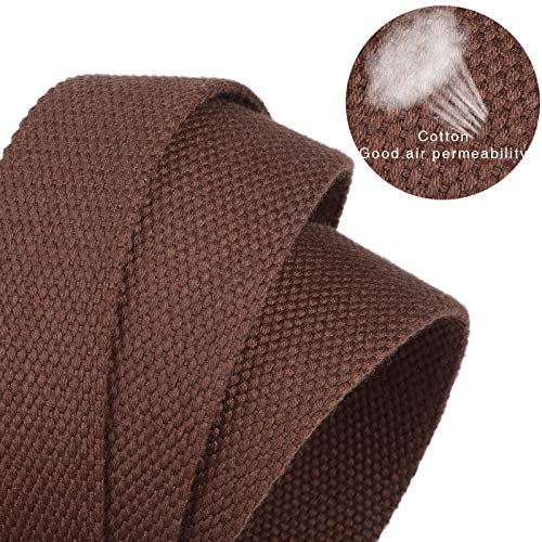 AWAYTR Boys Canvas Web Belts - 2PCS School Uniform Cotton Belt Adjustable in Four Sizes, Suitable for Girls（80cm,Brown/Black