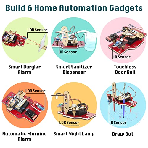 ButterflyEdufields 10in1 STEM Robotics Kit for Kids Ages 8-10-12 | DIY Electronics Engineering Sensors Toy | Science Kits for Kids Age 8-10-12 Years Boys and Girls | Best Educational Birthday Gift