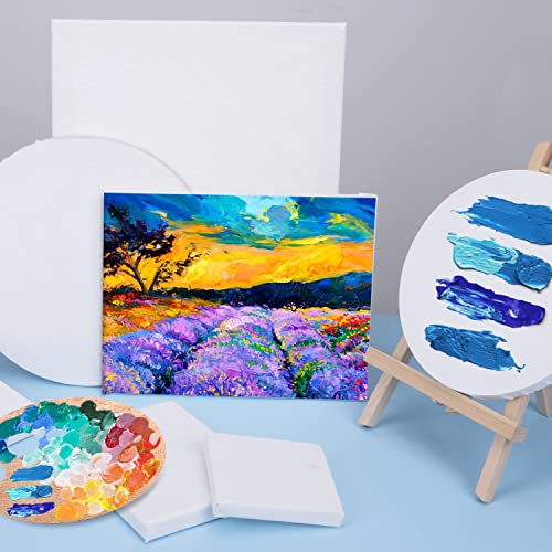 ESRICH Stretched Canvas for Painting 24x36 Inch, 3Pack Large Canvas for Painting, Primed Acid-Free Cotton Blank Canvases, Art Paint Canvases for Oil Paint,Watercolor,Acrylic Paint,Gouache and Tempera.