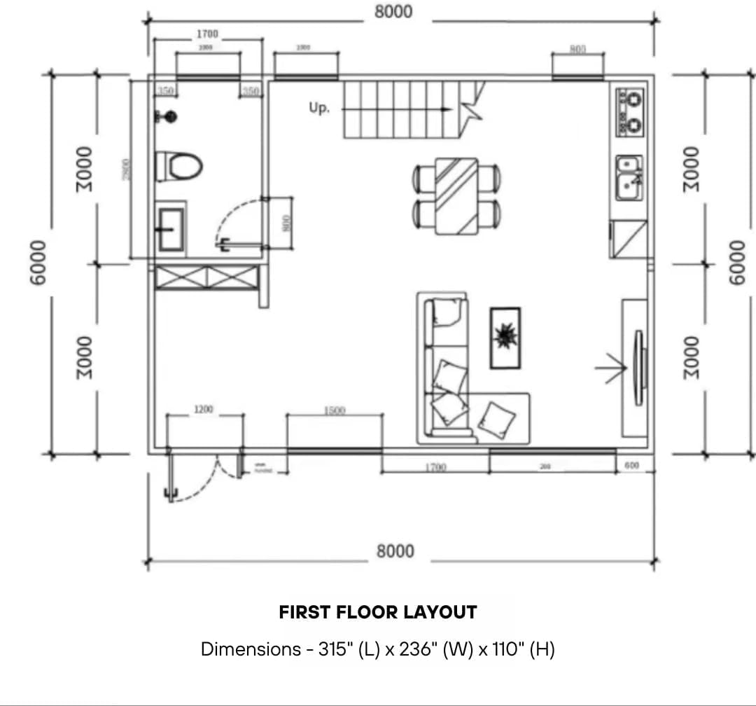 Double Story House 2024 Tiny House, Foldable Tiny Home with Well Equipped Bathroom & Kitchen, Portable, Cabin Prefab Space 20 FT, Tiny House to Live in, Modular Homes, Container House, Mobile House