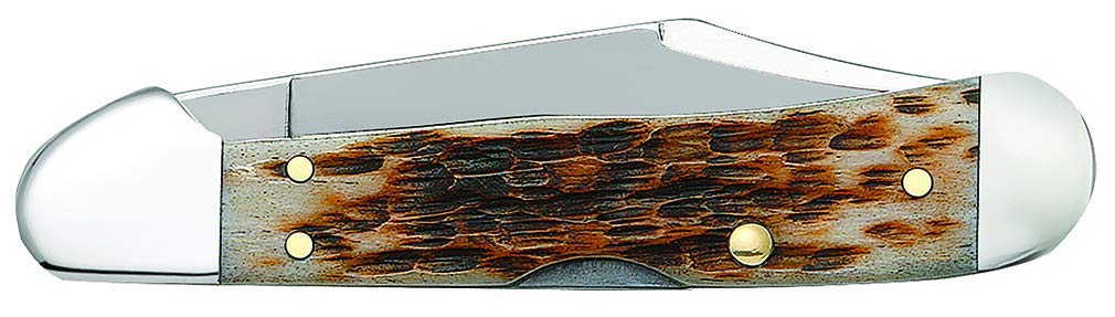 Case XX WR Pocket Knife Mini Copperlock Amber Bone W/Shield Item #133 (61749L SS) 3 5/8 inches Closed