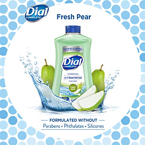 Dial Complete Antibacterial Foaming Hand Soap Refill, Fresh Pear, 32 fl oz