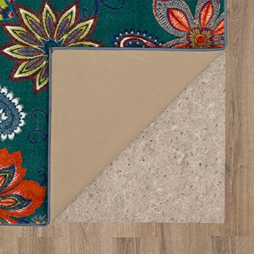 Mohawk Home New Wave Whinston Blue Floral Ornamental (2' X 5') Runner Area Rug