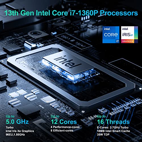 Intel NUC 13 Pro NUC13ANHi7 VPro Arena Canyon Mini PC, Core i7-1360P, 32GB RAM, 1TB SSD, Mini Computers Windows 11 Pro for Business Home Office, Support 8K/4K Quad Display/Wifi 6E/BT 5.3/Thunderbolt 4